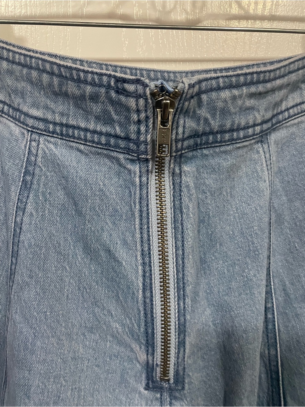 Pilcro by Anthropologie Denim A-Line Midi Skirt - Light Blue - Picture 3 of 8